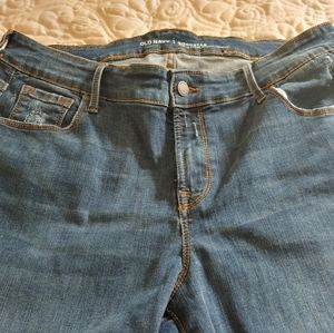 Old navy rock star blue jeans with built in sculpt